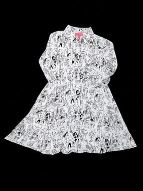 Isaac Mizrahi New York Linen Blend Shirt Dress - Toile Print